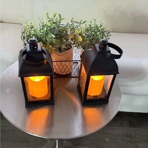 Black Lantern Candle Holders